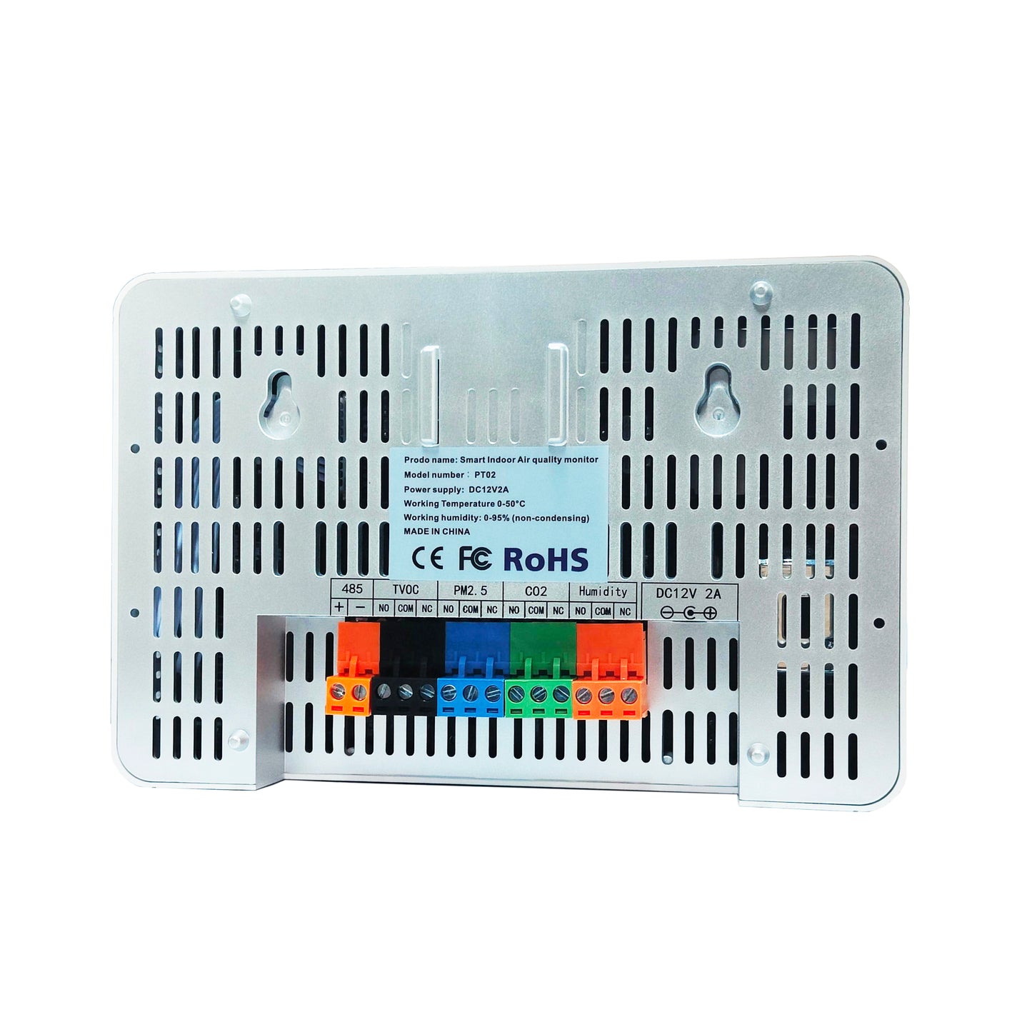 6-IN-1 Indoor Air Quality Monitor: CO2, TVOC, PM2.5, PM1.0, Temperature, Humidity